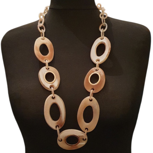 Statement long brown faux - statement,