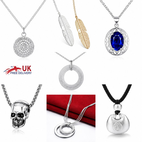 Long feather leaf pendant - long,