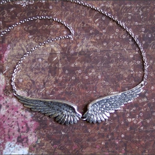Vintage angel wings feather - wings,