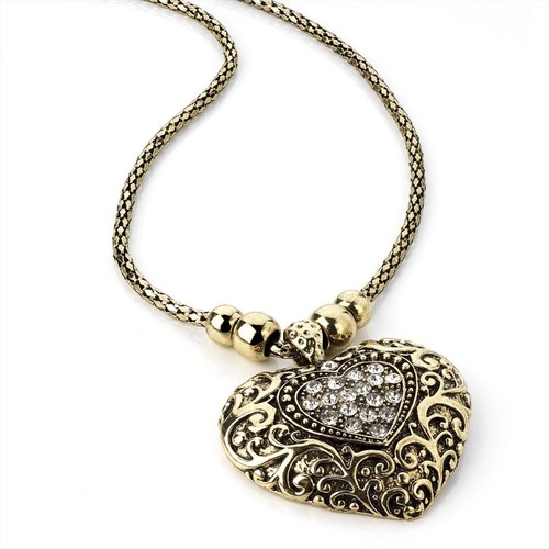 Crystal diamanté big heart - crystal,