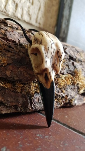 Viking raven skull - viking, necklace