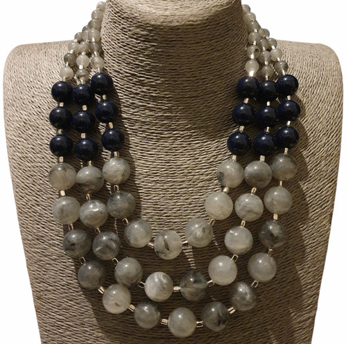 Grey faux marble blue - marble,