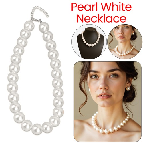 18mm big faux pearl - 18mm, necklace