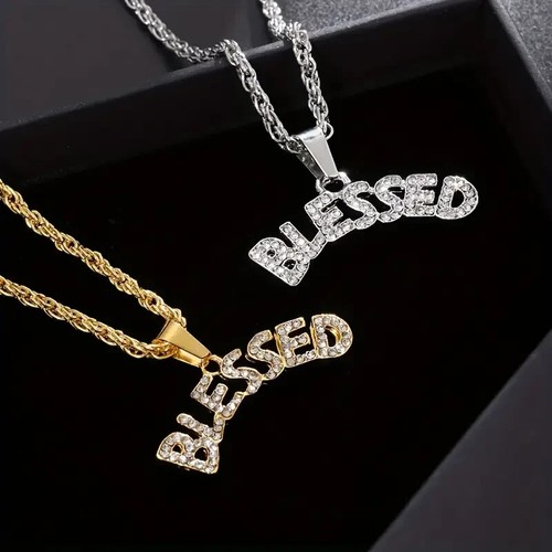 Gold blessed chain necklace - gold,