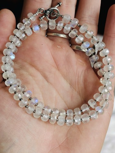 Big faceted moonstones beads