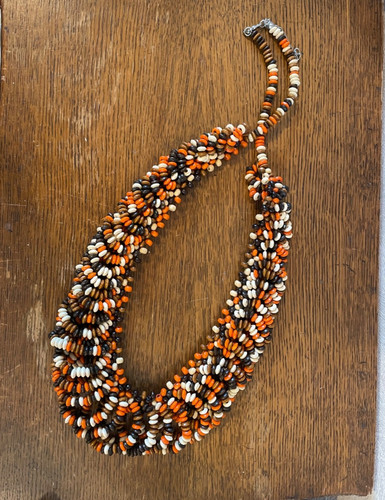 Statement boho beaded wooden - boho,