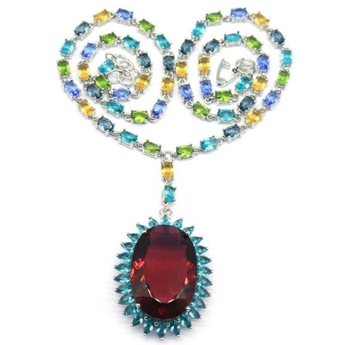 Multi color big gemstone - multi,