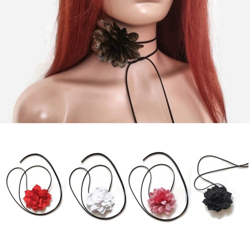 Big rose flower choker - flower,