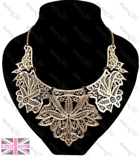 Big filigree collar statement - collar,