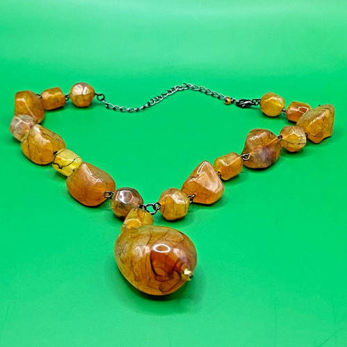 Vintage faux amber smokey - amber,
