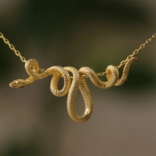 Gold pendant creative snake - creative,