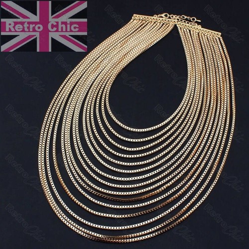 Multi chain drape necklace big - multi,