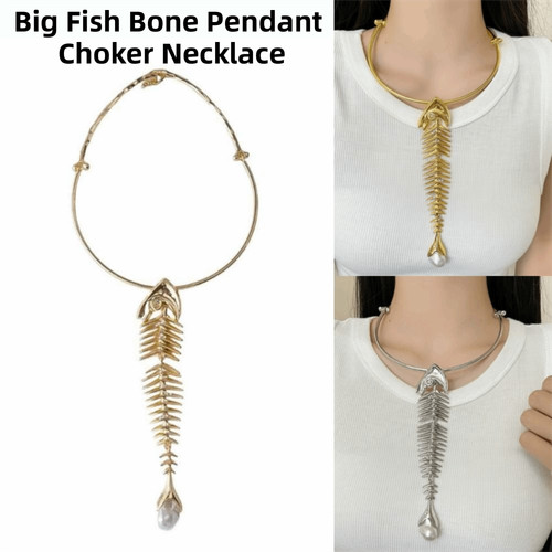 Big fish bone - big, choker