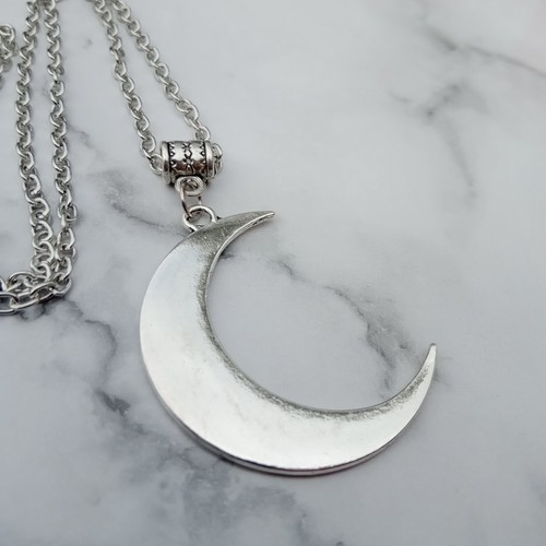 Large moon necklace celestial - moon,