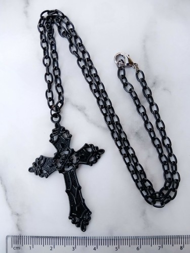 Cross necklace gothic pendant - cross,